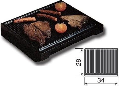 A/006/02 Large Ribbed Cast Iron Steak Grill Pan